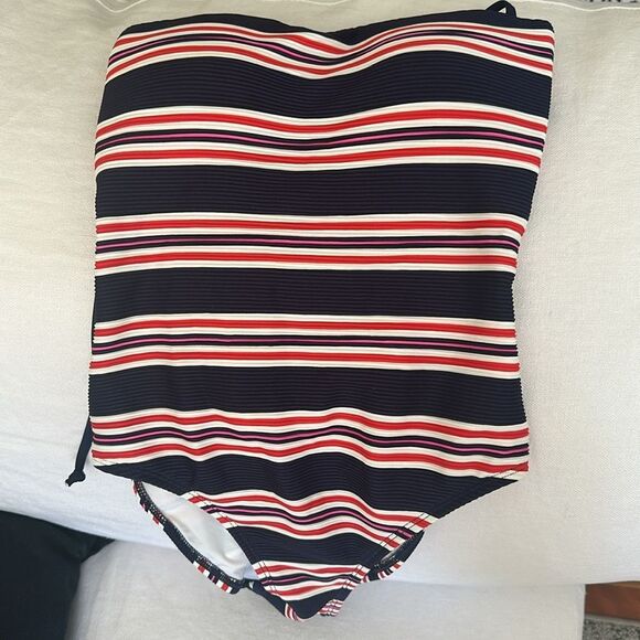 La Blanca Sailor Stripe Bandeau One Piece Swimsuit - Picture 4 of 5